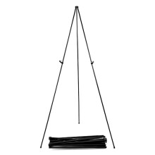 QWORK Portable Collapsible Easel Stand with Storage Bag - 66 Inches 168cm Height Hold up to 7kg - Adjustable Metal Painting Stand Floor Stand Tripod