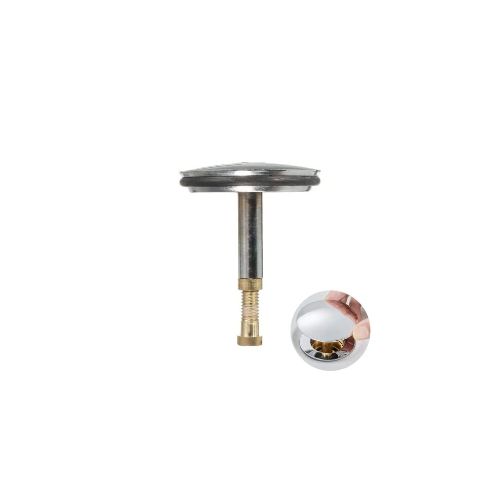 Sink Plug Bathtub Chock Plug Concealed Bathroom Sink Stopper Basin Sink Plug Solid Brass Chrome Plating For Washbasin Kitchen Bathroom Sinks 756740233962