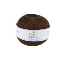 Petra Yarn, 100% Cotton, Dark Brown (5938), Size 5