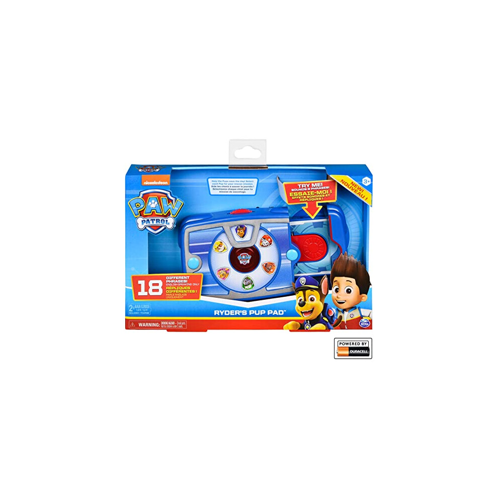 PAW PATROL, Ryder interactive pad with 18 sounds and sounds, for children 3 years and older