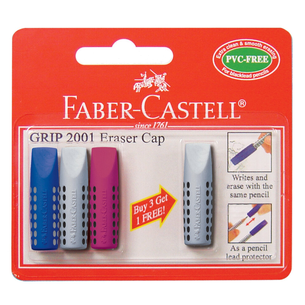 Grip 2001 Eraser Caps (Pack of 4)