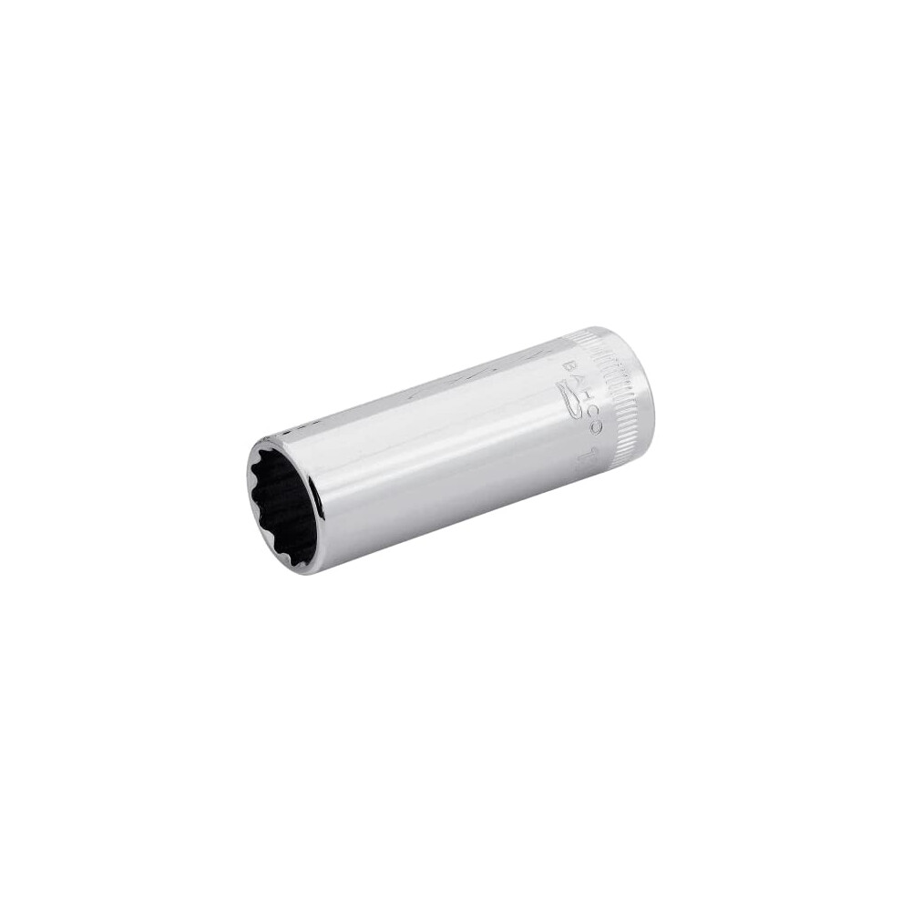 A6800DM-8 1/4-Inch Bi-Hex Deep Length Socket, Silver, 8 mm