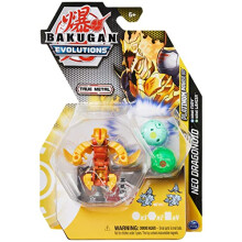 Evolutions, Neo Dragonoid with Nano Fury and Lancer Platinum Power Up Pack, True Metal Action Figure, 2 Nanogan, 2 Bakucore, 2 Ability Cards, Kids