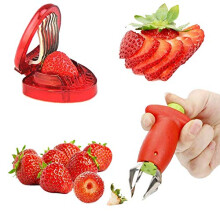 Strawberry Slicer, Strawberry Huller, Strawberry Pedicle Remover, Stainless Steel, for Kitchen Fruit Processing, Tomato Pedicle Removal, Strawberry