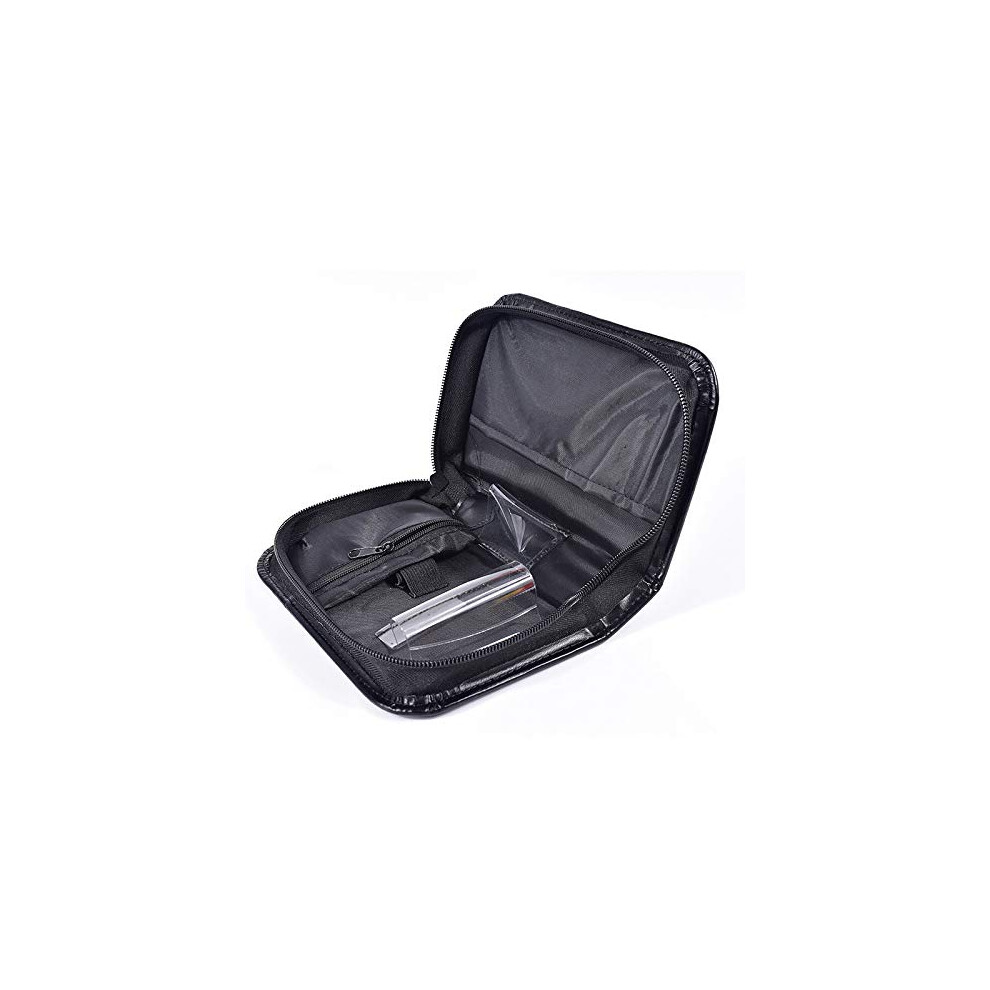 PU Leather Diabetes Kit Case Blood Meter Travel Case Blood Sugar Tester Case for Glucose Meter, Test Strips, Lancing Device and Lancets （Empty Case
