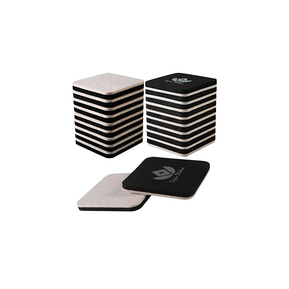 20 Pack 3In.square Felt Sliders For Hard Surfaces-Felt Furniture Sliders - Heavy Duty Sliders Â Reusable Hardwood Floor Sliders -Furniture Moving 613792036456