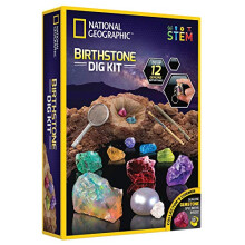 Kit per la ricerca delle pietre portafortuna NATIONAL GEOGRAPHIC - Kit scientifico con 12 pietre portafortuna autentiche, include un vero diamant