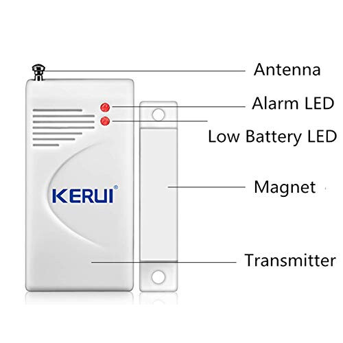 433MHz Wireless Door/Window Magnetic Sensor For GSM Home Security Alarm Systems 1