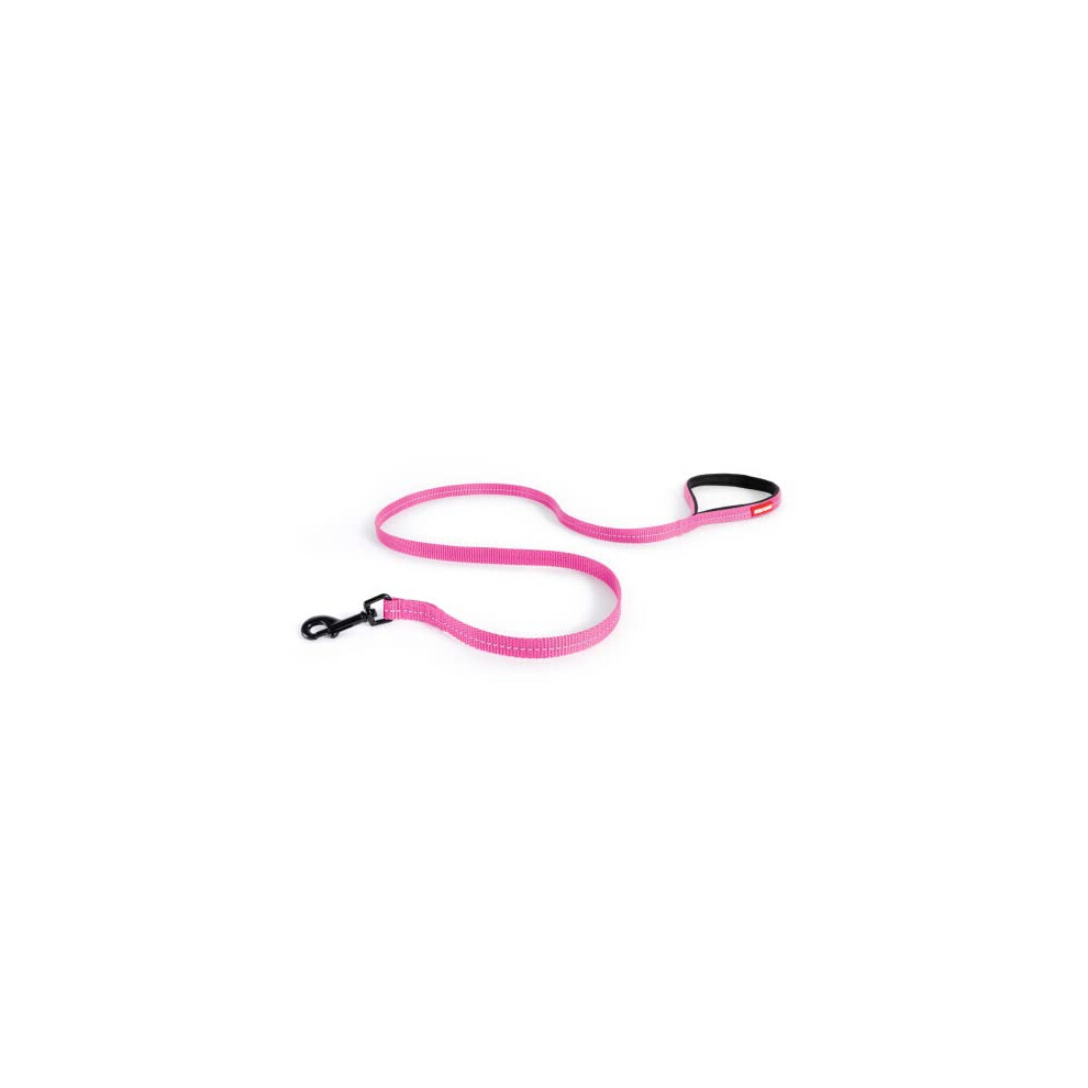 Essential LITE Lead | Small Dogs, Medium Dogs, Large Dogs, Training Lead, Lightweight, Comfortable Padded Handle, Reflective Thread, 1.2M Lead (Pink)