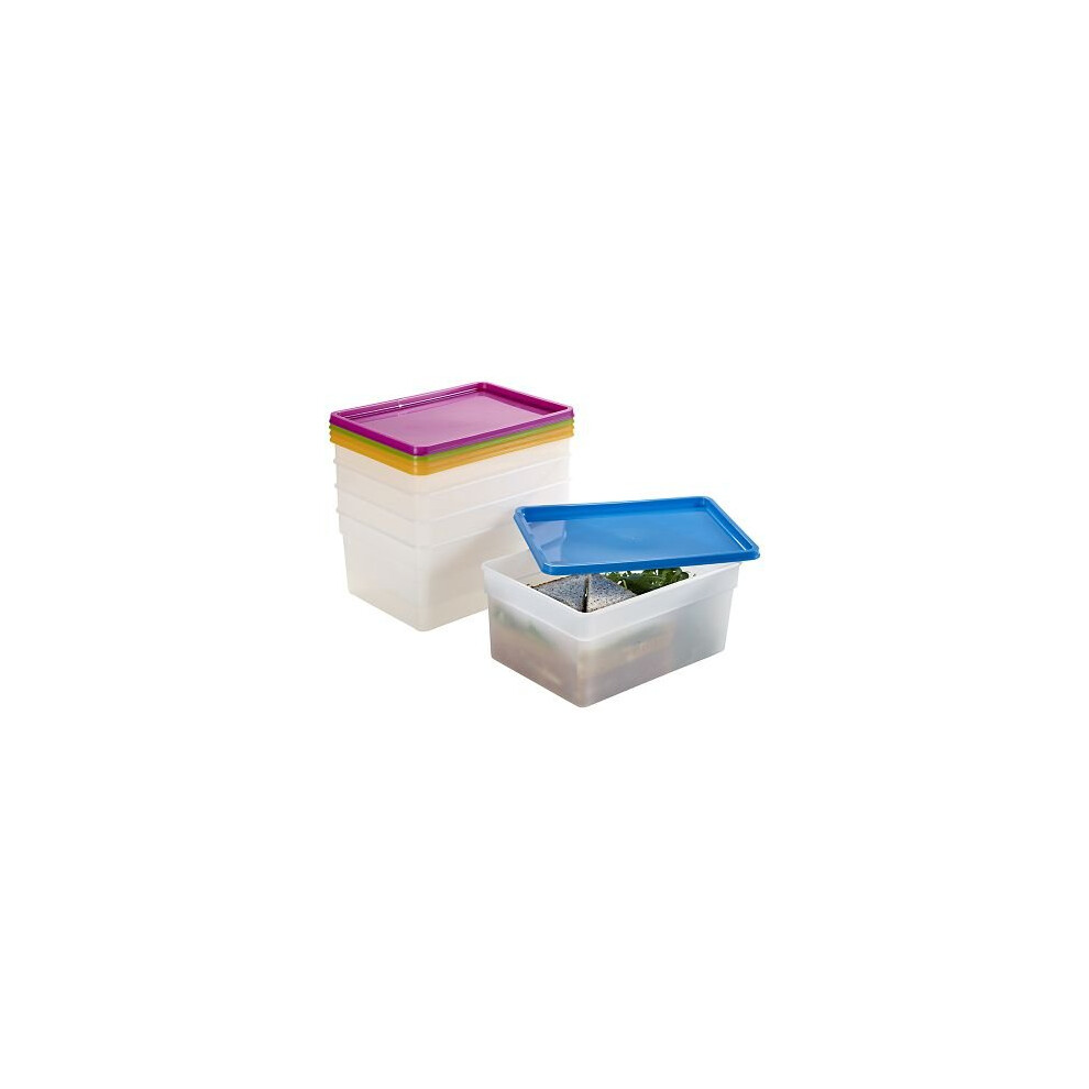 Stack-a-Boxes Plastic Food Containers & Lids, 2.5 Litre - Pack of 5