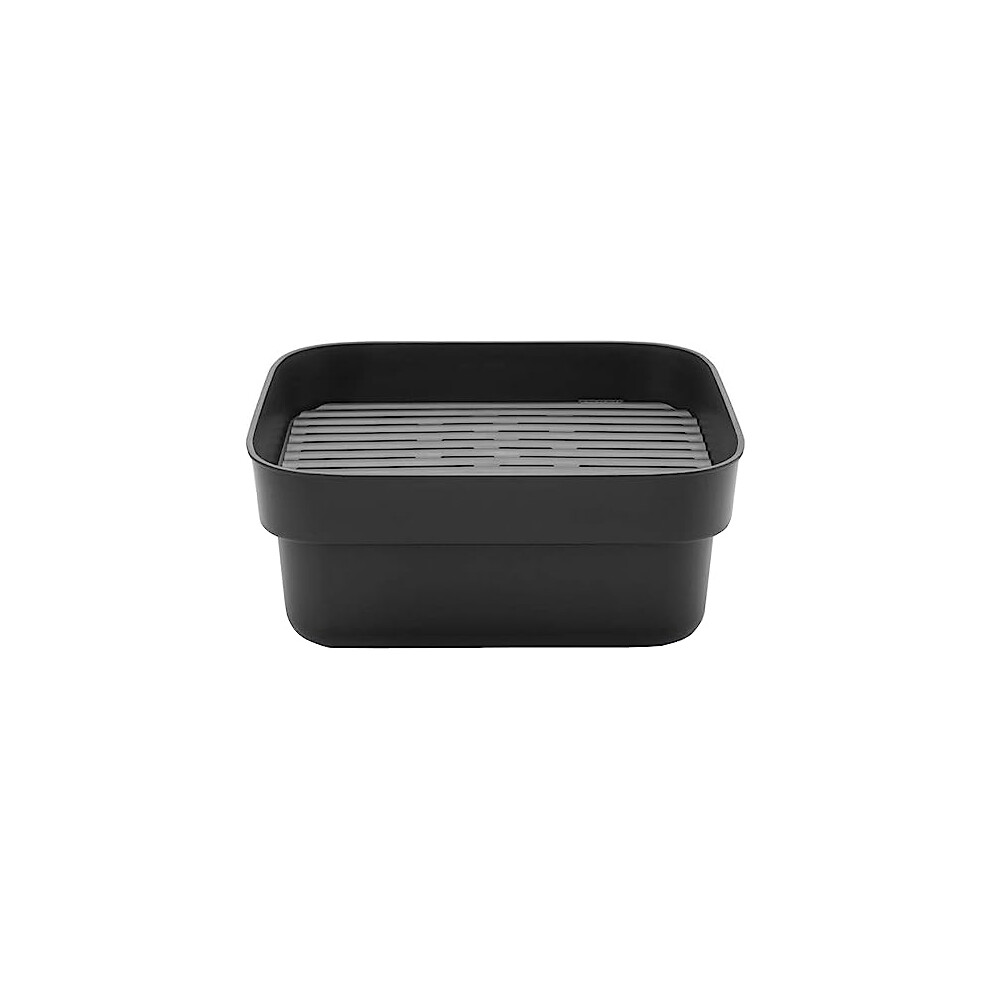 Washing Up Bowl with Removable Draining Tray (Dark Grey) Ideal for Rectangular/Square Kitchen Sinks (34.8 x 37.9 x 15.9cm)