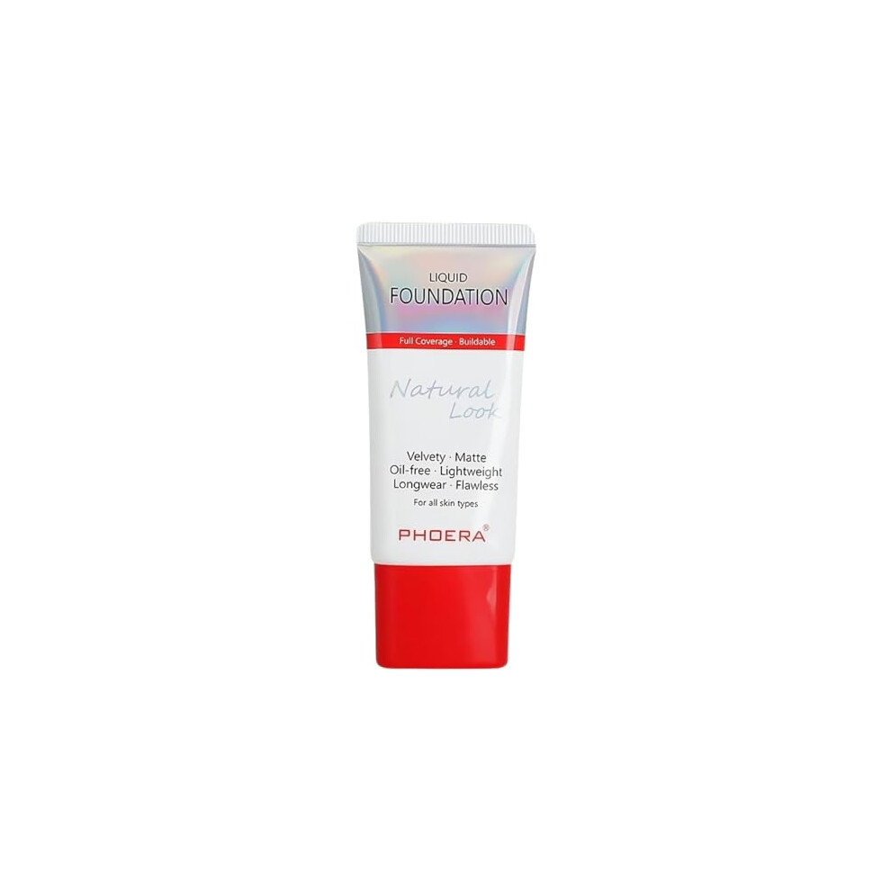 Glamza Phoera Foundation Full Coverage Makeup Set - 24Hr Long Lasting Oil Control - Same Foundation Smarter Packaging (109 Mocha)