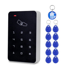 RFID Standalone Access Control Card Reader with Digital Keypad+10 EM4100 Tags for Home/Apartment/Factory Secure System (T22)