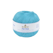 Petra Yarn, 100% Cotton, Blue (53845), Size 5