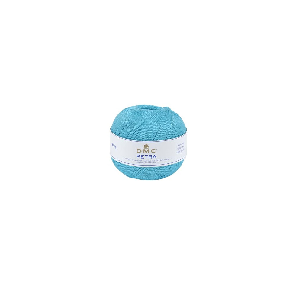 Petra Yarn, 100% Cotton, Blue (53845), Size 5