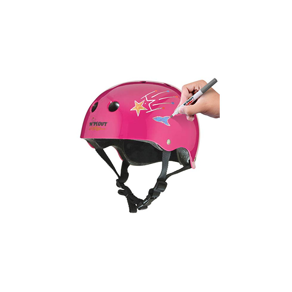 Casque De V Lo Pour Enfants Dry Erase, Rose Fluo, Partir De 5 Ans-image