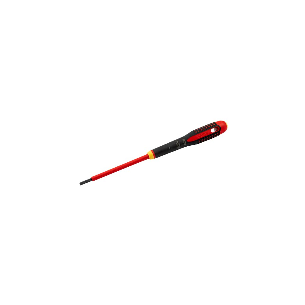 BE-8230S Alloy Steel 1000V Slotted Screwdriver, 100mm Blade, 0.6mm x 3.5mm Tip