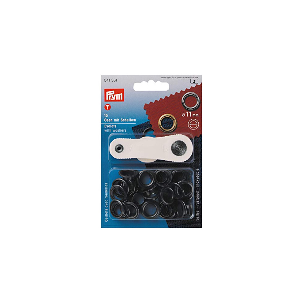 Prym - (11Mm) Eyelets And Washers - 1 Count Bronze