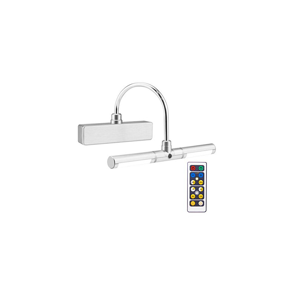 Wireless Battery Operated LED Picture Light with Remote, Rotatable Light Heads of 3 Lighting Modes, Dimmable Display Lamp with Timer for Painting