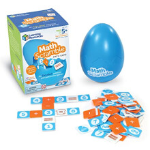 Math Scramble Maths Game for 5 Year Olds, Build Number Sense, 1-4 Players, Ages 5+