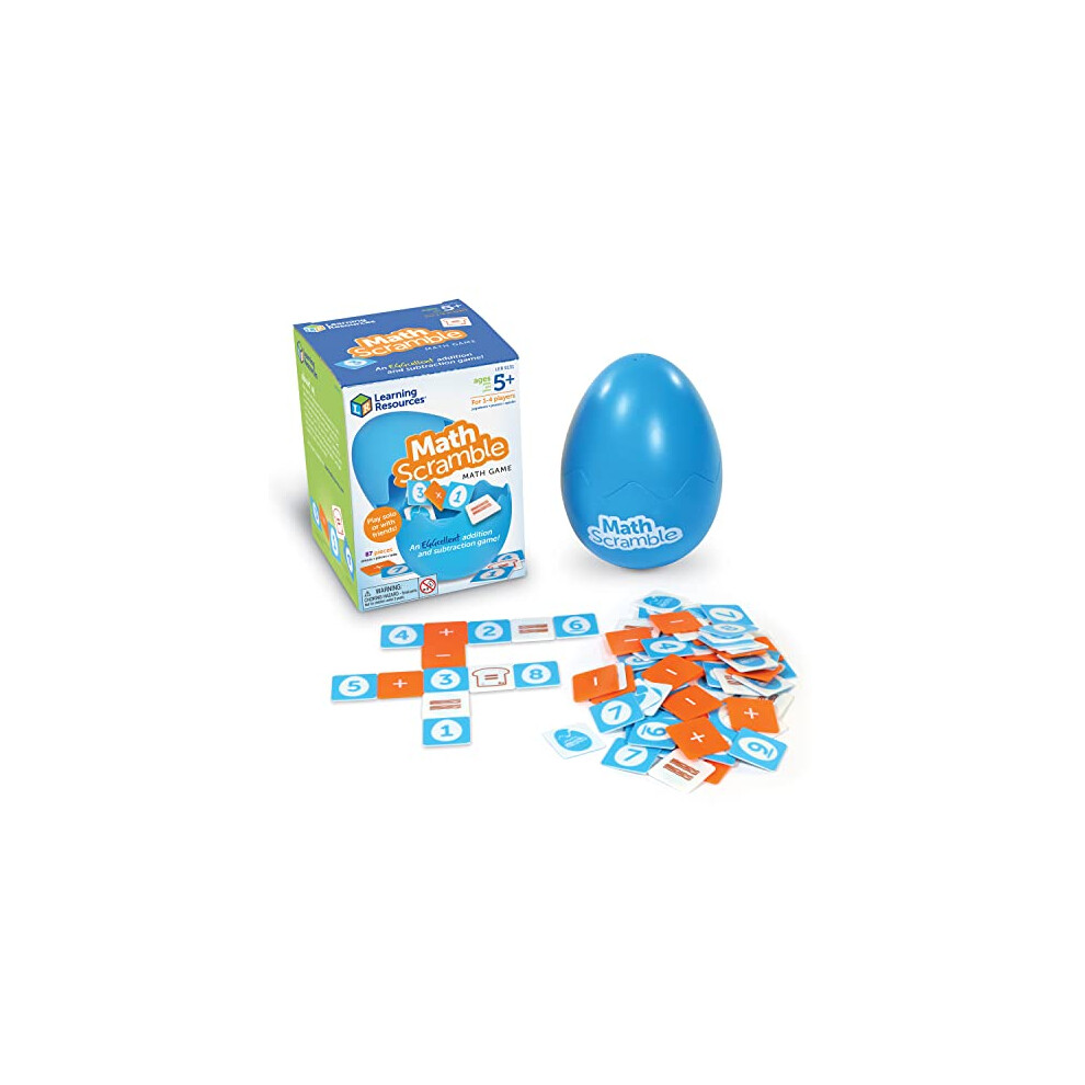 Math Scramble Maths Game for 5 Year Olds, Build Number Sense, 1-4 Players, Ages 5+