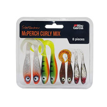 Svartzonker McPerch Curly Tail Perch Imitation Lures for Perch, Pike and Zander Fishing - Mixed Sizes and Colours Varied assorted