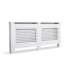 Radiator Cover, Cabinet MDF Horizontal Modern White Decorative for Living Room Bedroom XL(172cm)