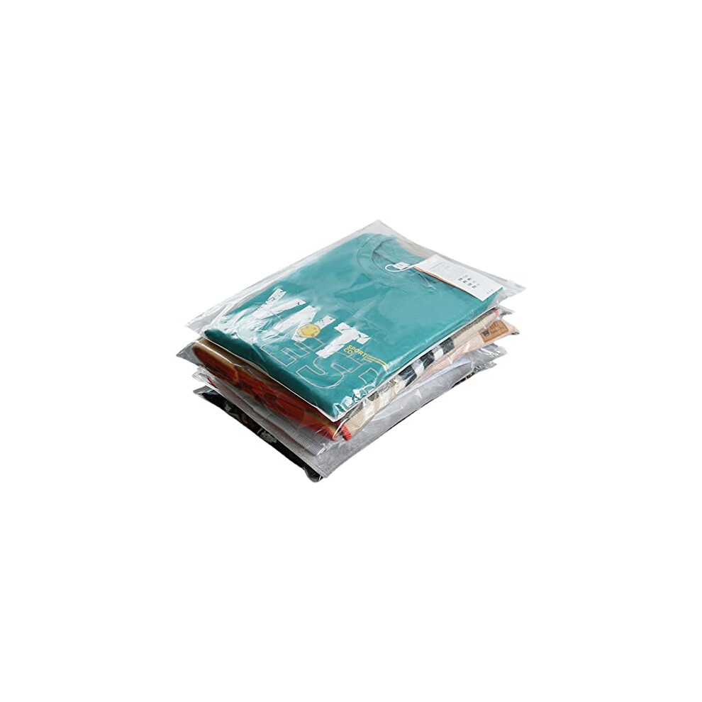 50Pcs Travel Clothes Bags, Plastic Zip-Lock Seal Clothes Bags Transparent Resealable Bag for Clothes, Shoes, Cosmetics 40 x 30cm Plastic Luggage Pouch