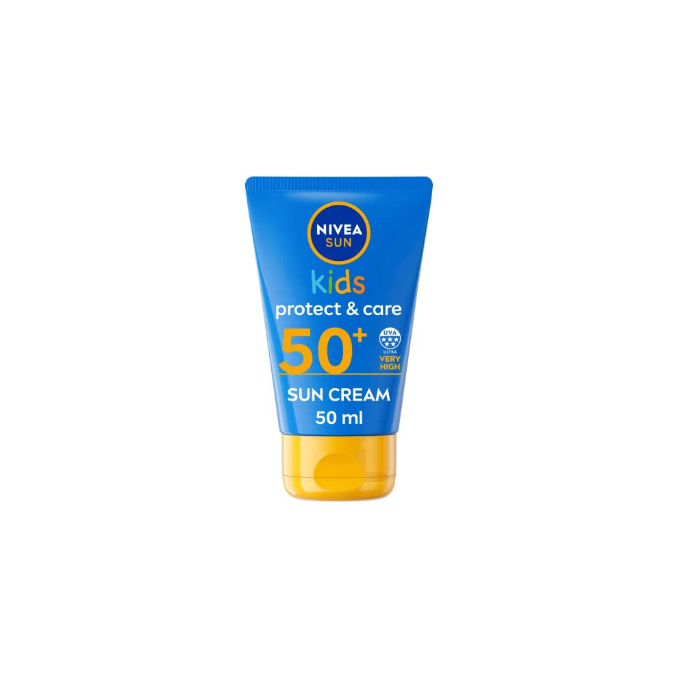 Nivea Kids Protect And Care Spf 50+ To Go Lotion (50Ml), Water-Resistant Sunscreen, Kid's Sun Provides Highly Effective Uvb And 5 Star Uva Protection Cream