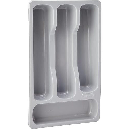 Curver Range-couverts - Curver - 4 Compartiments - 33x20x6 cm - Gris - Polypropylène