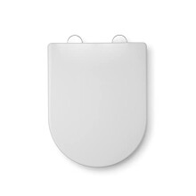 Telese Stick Tight Polypropylene Toilet Seat, White, Soft Close, Antibacterial, Quick Release for Easy Cleaning