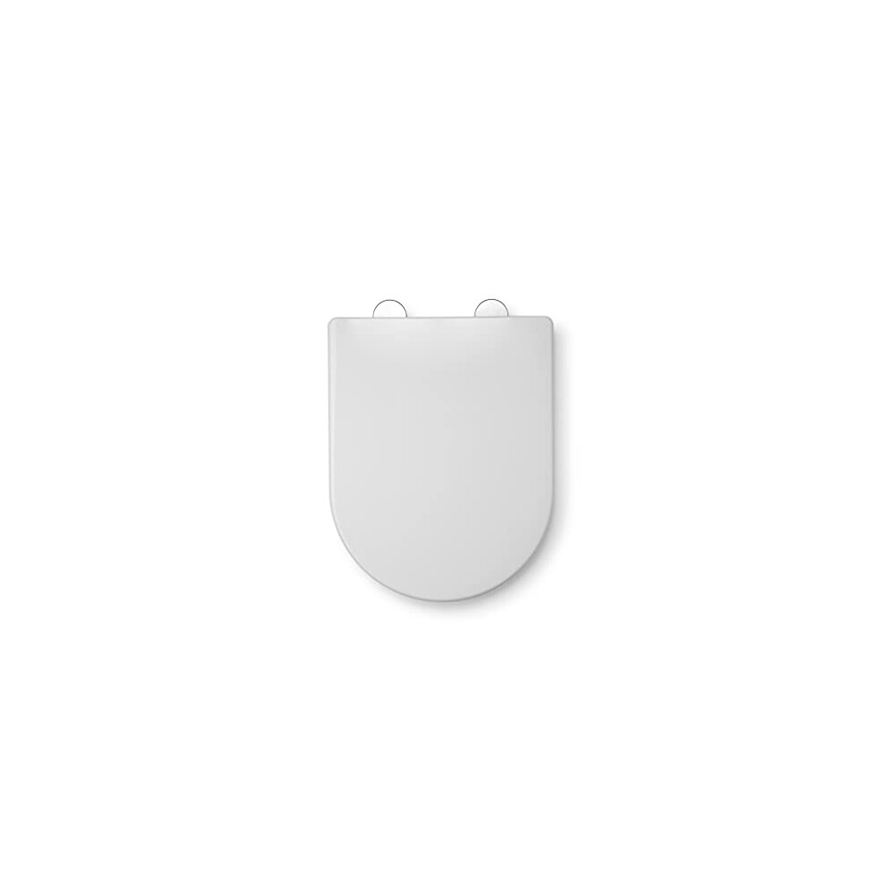 Croydex Telese Stick Tight Polypropylene Toilet Seat, Soft Close, Antibacterial, Quick Release For Easy Cleaning White