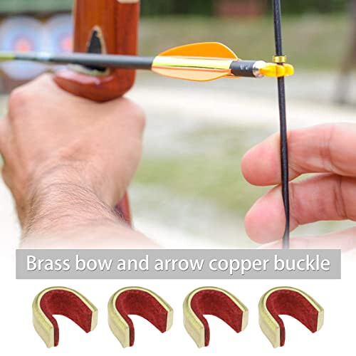 30PCS Archery String Nocking Points Brass Bow String Nocks Buckle Clips for Compound and Recurve Bow String Accessories 1