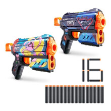 Skins Flux Poppy Playtime Dart Blaster 2 Pack - Jumpscare + Kissy, 16 Darts by ZURU