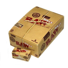Rolling Paper- Organic 5 Meter Full Box of 24 Rolls by RAW