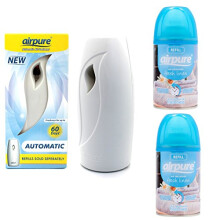 Automatic Air Freshener Machine with 2 Refills (Fresh Linen) Airwick Compatible