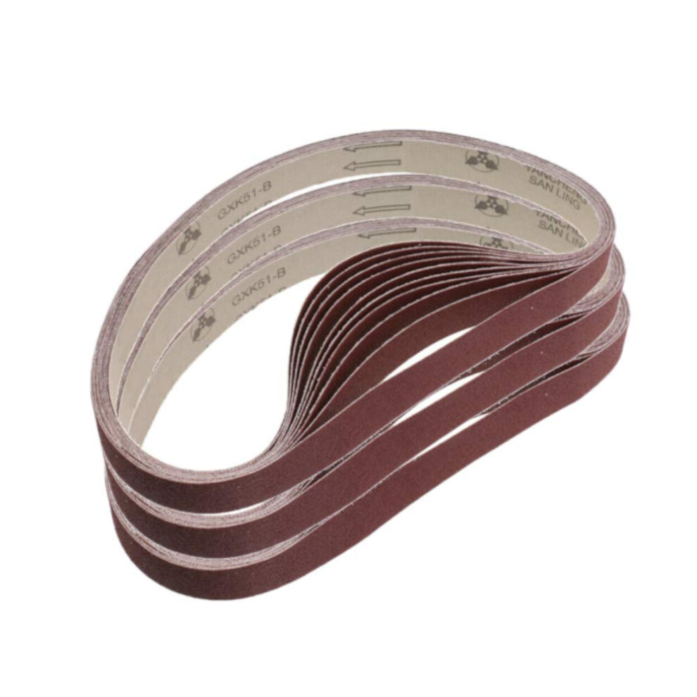 25Mm X 762Mm Sanding Belts, 3 Each Of 320/400/600/800/1000 Fine Grits, Belt Sander Tool For Woodworking, Metal Polishing, 15 Pack Aluminum Oxide 757233538533