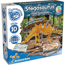 - Stegosaurus Fossil Digging Kit for Kids +6 - Excavate and assemble 10 Stegosaurus Fossiles - Ideal Dinosaur Excavation Kit Toy, Archeology and