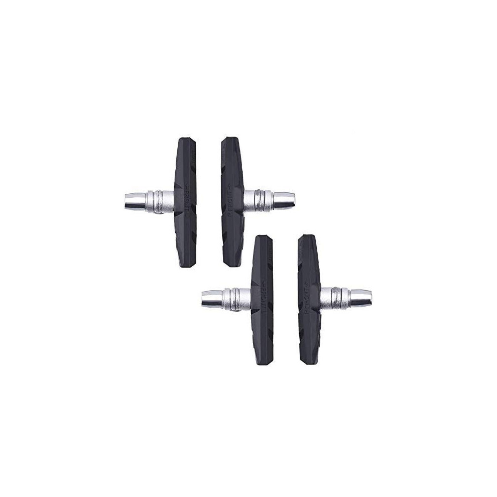 2 Pairs V Bike Brake Pads with Spacer and Hex Nut Bulk Complete Set for Bicycle MTB/Hybrid V Bike Brake 70 mm