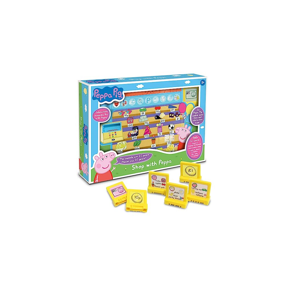 PP18 Shop with Peppa for Kids-Interactive Learning & Child Development, Speech, Fine Motor Skills, Problem Solving, Colours and Numbers