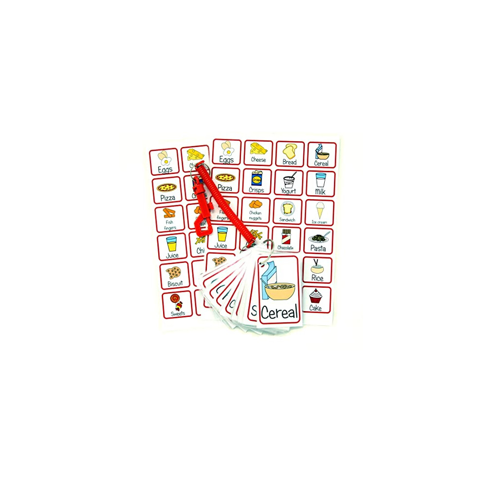 Kids2learn Food And Drink Picture Communication Flash Cards For Non Verbal Communication Autism Speech Therapy