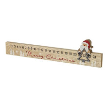 Wooden Christmas Santa Claus Advent Counter Ruler