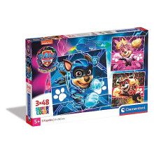 25303 Supercolor Paw Patrol The Mighty Movie-3x48 Pieces (3 Included), Jigsaw Kids Age 5, Puzzle Cartoon, Made In Italy