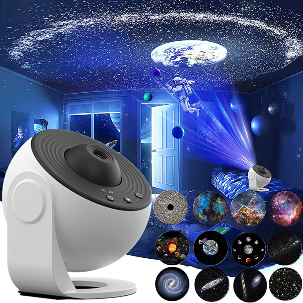 Transplant Children's Starry Sky Projector, Led Planetarium, Star Projector, Galaxy Projector, Starry Sky Night With 12 Planet Discs, Projector Lamp, Light