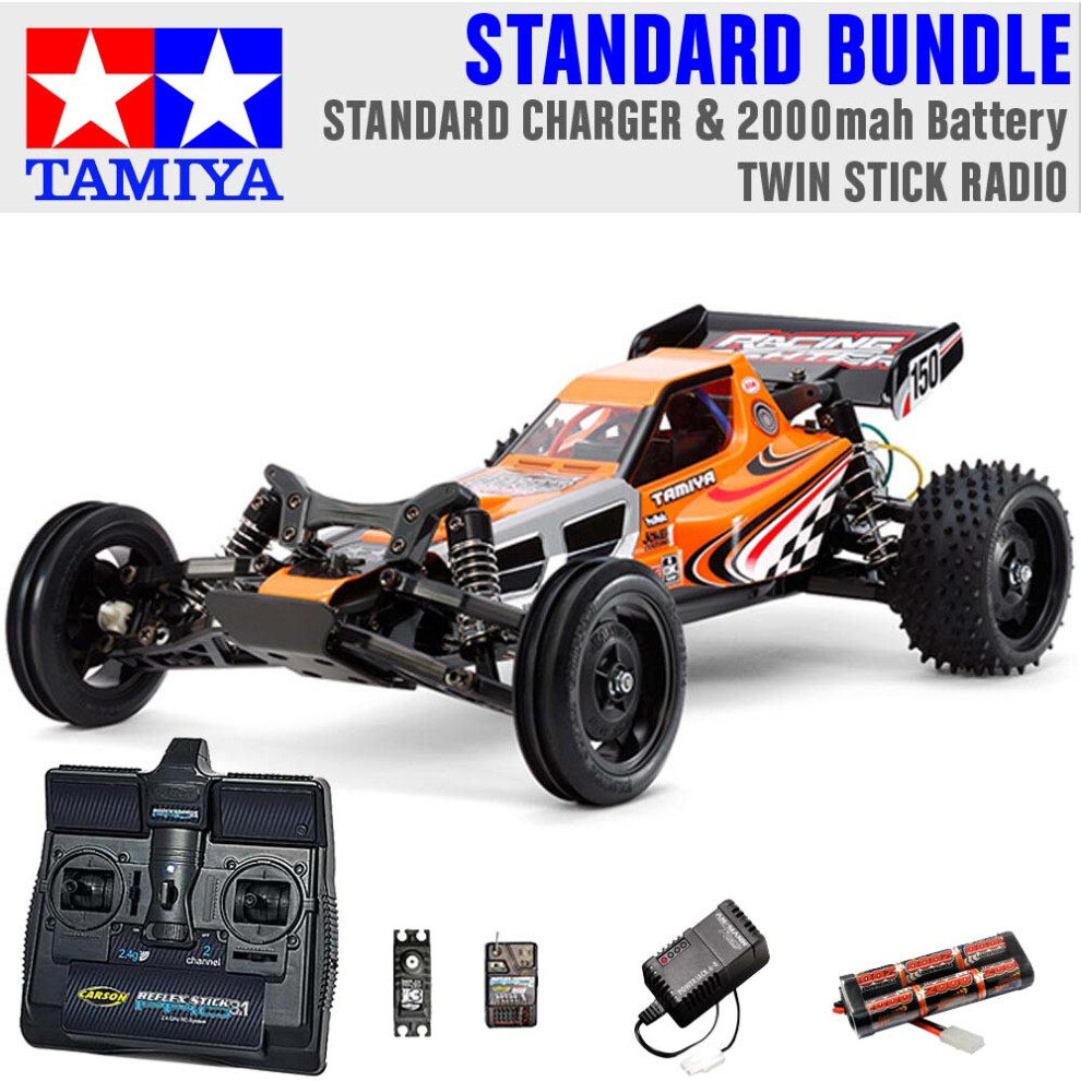 TAMIYA RC 58628 Racing Fighter DT-03 1:10 Standard Stick Radio Bundle