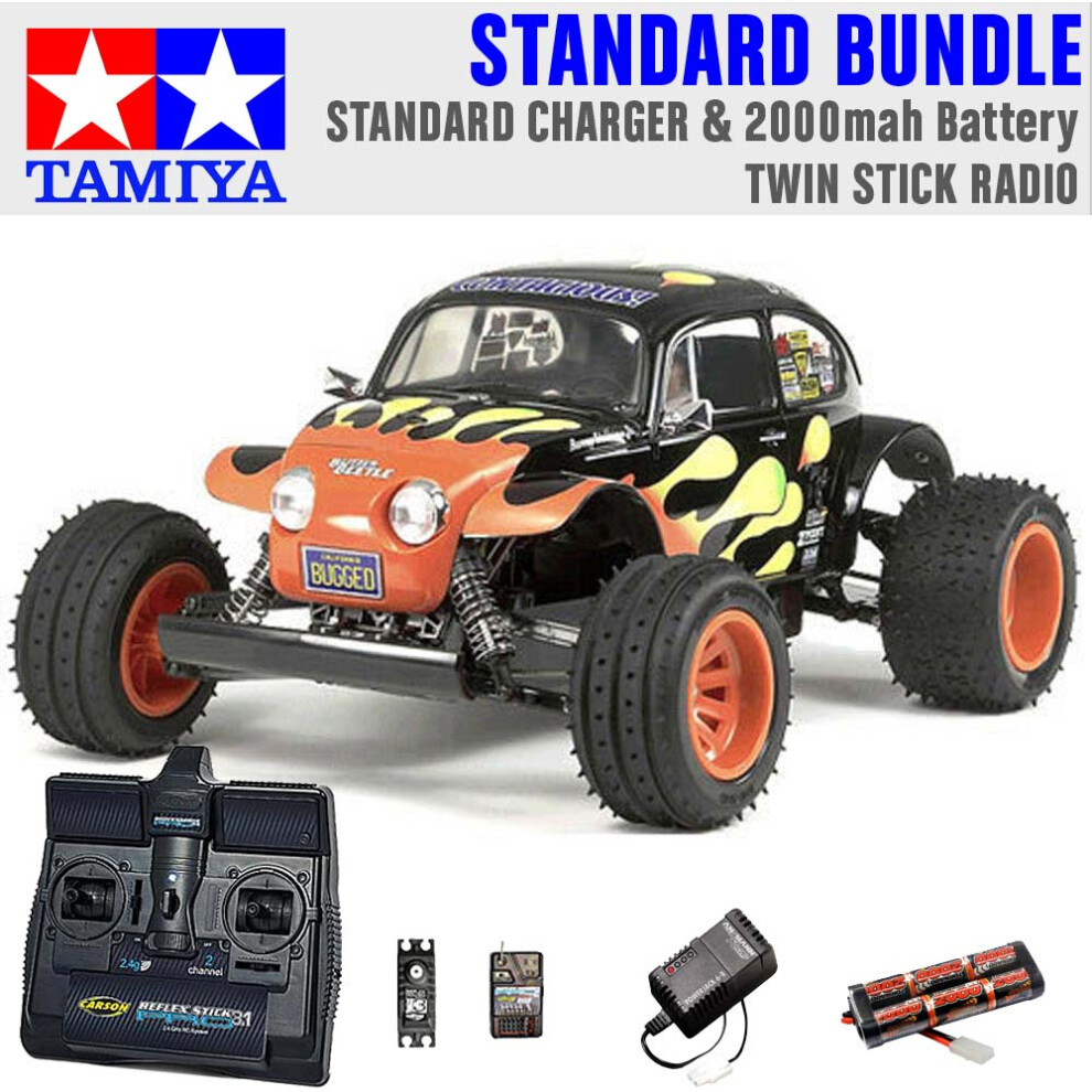 TAMIYA RC 58502 Blitzer Beetle 1:10 Standard Stick Radio Bundle