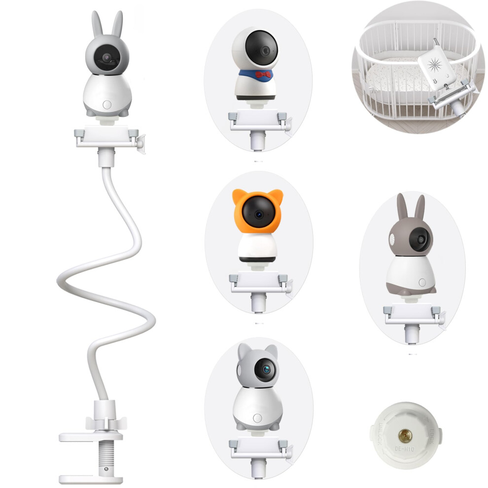 Baby Monitor Mount Stand Compatible With Boifun/Tecguud/Iegeek Camera Baby Monitor Holder For Crib Nursery Holder And No Drilling | A Adjustable Safer Derebir