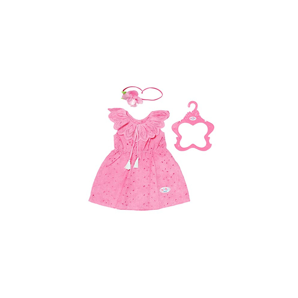 Trendy Flowerdress - Fits BABY born Dolls up to 43cm - Set Includes Dress, Headband and Hanger - Suitable for Children Aged 3+ Years - 832684