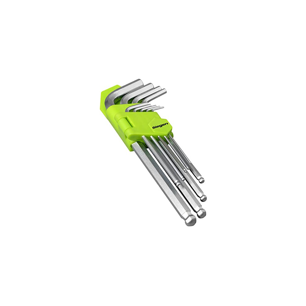 Siegen Long Ball-End Hex Key Set, 9pc - Metric - S01260