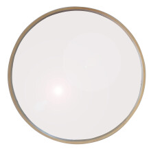 Round Wood Accent Wall Mirror/Vanity Mirror/Bathroom Mirror (Natural, 59 dia x 4.5 cm)